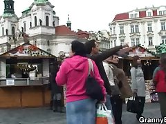 Granny tourist gets apple of someone's eye up added to pounded