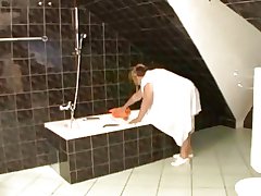 Erotic Granny Fucked anent Bathroom