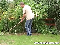 Young Gardener Gets Apropos Fuck His Horny Mature Customer